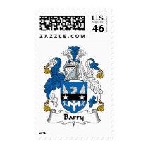 Barry Family Crest postage by coatsofarms Barry Family Crest postage