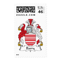 Barry Family Crest postage by coatsofarms Barry Family Crest postage