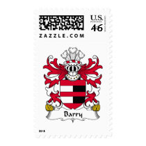 Barry Family Crest Postage Stamps