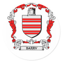 BARRY Family Crest stickers