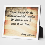 Barry Goldwater Military Display Plaques