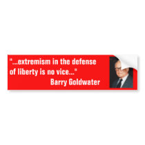 Barry_Goldwater on extremism in defense of liberty Bumper Sticker