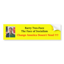 Barry Two-Face bumper stickers by jeester Barry Two-Face bumper stickers