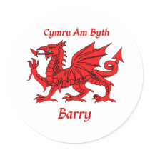 Barry Welsh Dragon CAB stickers
