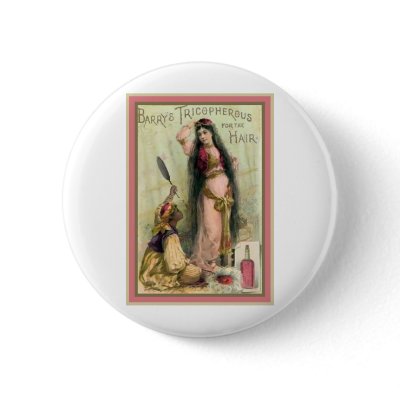 Barrys Tricopherous For The Hair Button by Vintagecards
