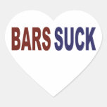 Bars Suck Heart Sticker