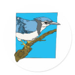 Bart Blue Jay Round Sticker
