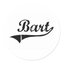 Bart Classic Style Name Stickers