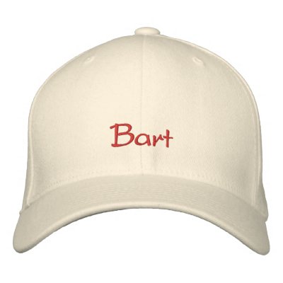 Bart Name Cap / Hat Embroidered Baseball Caps by toppings