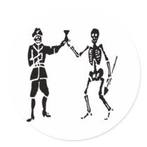 Bart Roberts-Black Round Sticker