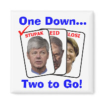 Bart Stupak: One Down...Two to Go! magnets