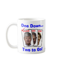 Bart Stupak: One Down...Two to Go! mugs