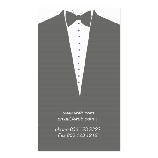 Bartender   Banquet Services Business Cards (back side)