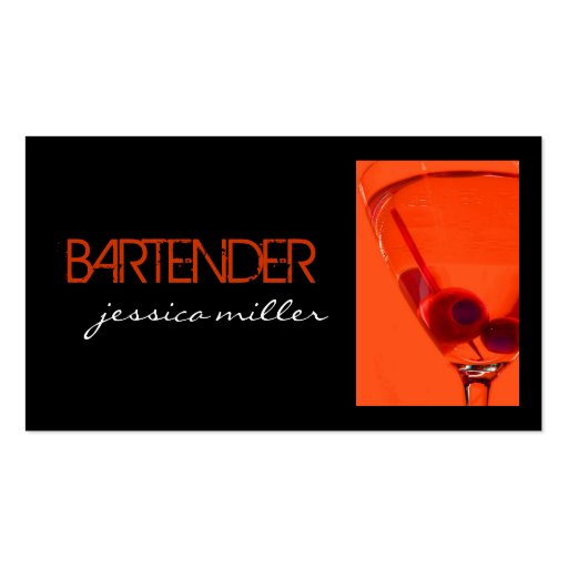 Bartender Business Card