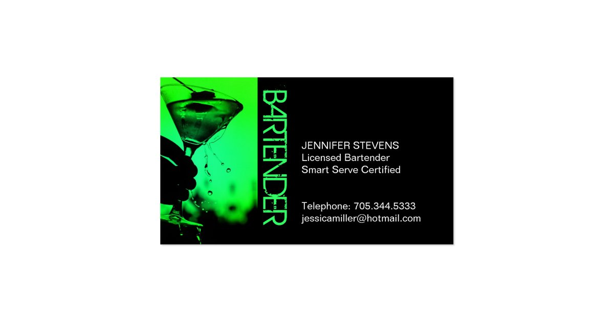 Bartender Business Card Zazzle