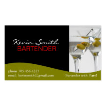 Bartender Business Card