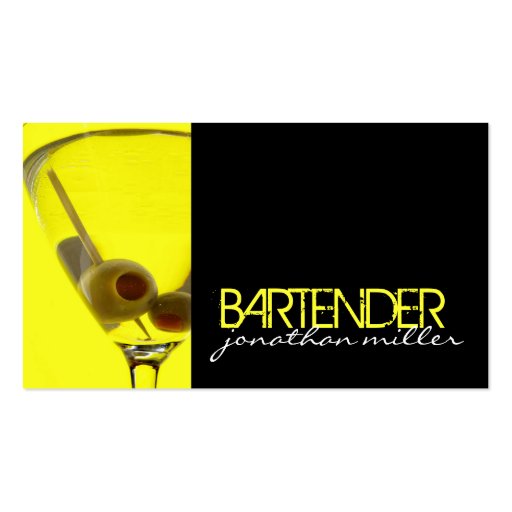 Bartender Business Card Zazzle