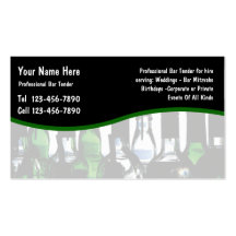 Bartender Business Cards