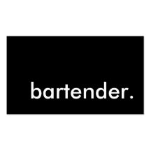 bartender. business cards