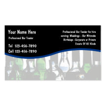 Bartender Business Cards