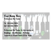 Bartender Business Cards
