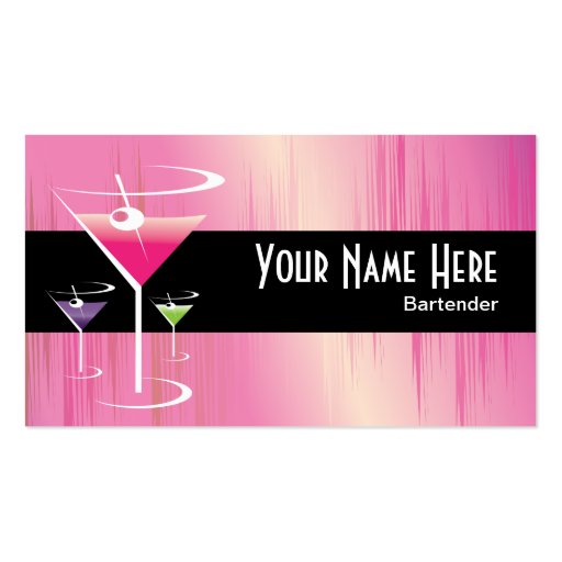 Bartender Classy Business Card (front side)