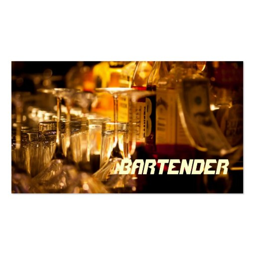 Bartender , Club, Nightlife , Business Card