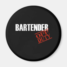 Bartender Dark Fridge Magnet