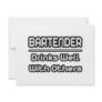 Bartender...Drinks Well With Others Personalized Invitation
