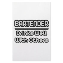 Bartender...Drinks Well With Others stationery by Bartender_Shirts Bartender...Drinks Well With Others stationery
