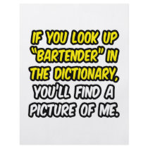Bartender In Dictionary...My Picture Personalized Flyer