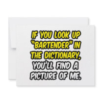 Bartender In Dictionary...My Picture Announcement