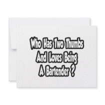 Bartender Joke...Two Thumbs Custom Invite