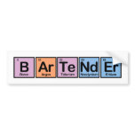 Bartender made of Elements Bumper Stickers