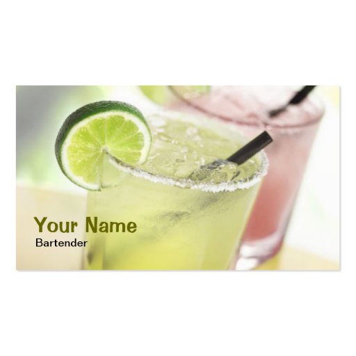 Bartender Margarita Business Card (front side)