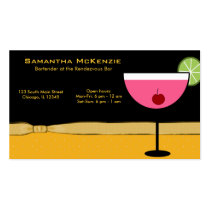 Bartender/Owner Bar Business Card