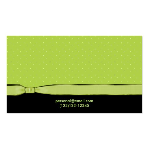 Bartender/Owner Bar Business Card (back side)