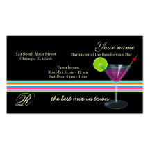 Bartender/Owner Bar Business Card Template