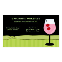 Bartender/Owner Bar Business Cards