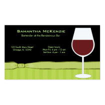 Bartender/Owner Bar Business Cards