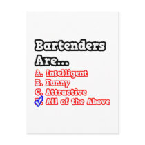 Bartender Quiz...Joke Postcards