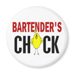 BARTENDER’S CHICK REFRIGERATOR MAGNET
