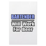 Bartender...Will Work For Beer Stationery Paper
