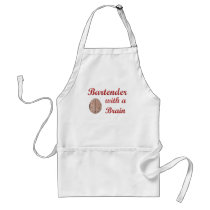 Bartender with a Brain aprons by hdowney Bartender with a Brain aprons