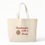 Bartender With a Brain Canvas Bag