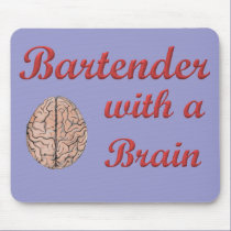 Bartender With a Brain mousepads