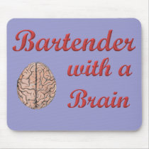 Bartender With a Brain Mouse Pads