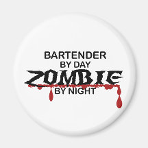 Bartender Zombie Magnets