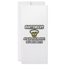 Bartenders...Like Regular People, Only Smarter Rack Cards