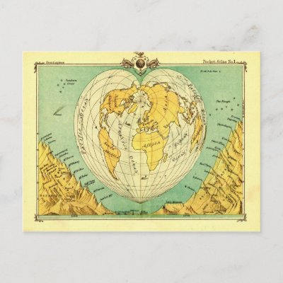 map postcard